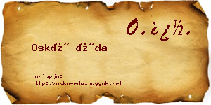 Oskó Éda névjegykártya